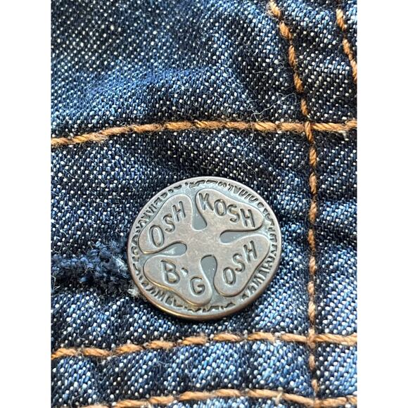 Osh Kosh B'gosh Unisex 2T Toddler Blue Jean Overalls Lining Classic Picture - Picture 5 of 7